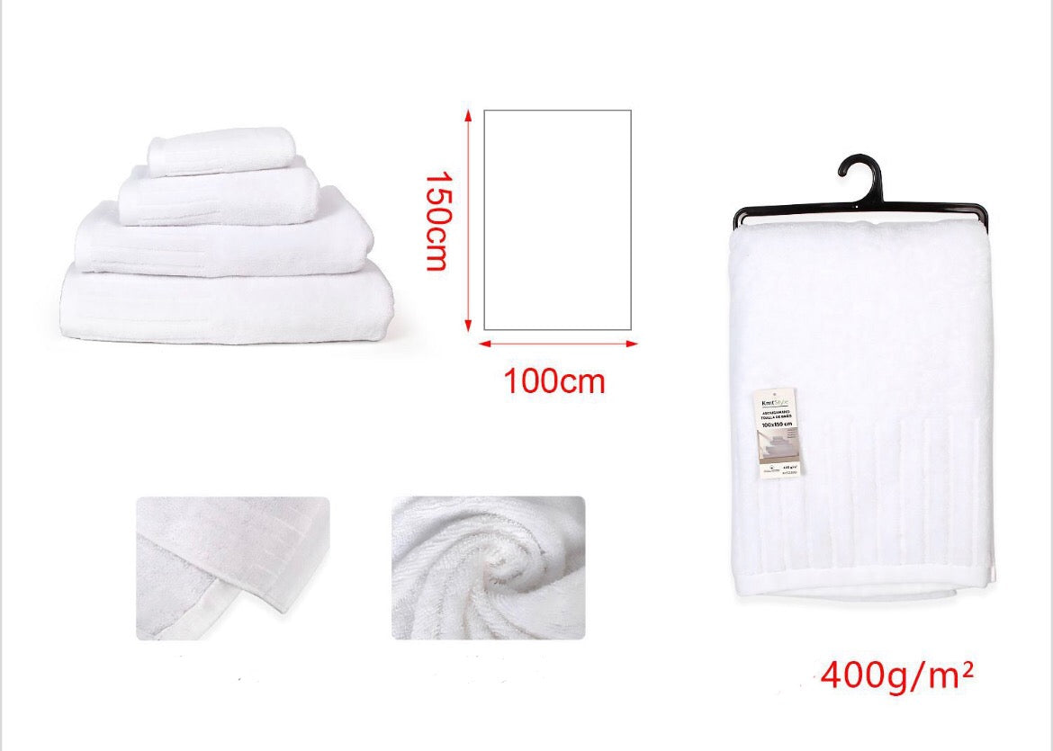 ASCIUGAMANO bianco 100x150cm