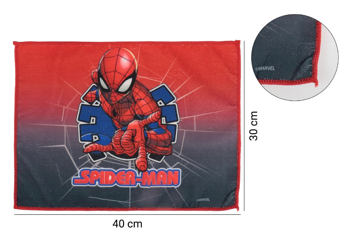 TAGLIETTA spiderman in tessuto 40x30