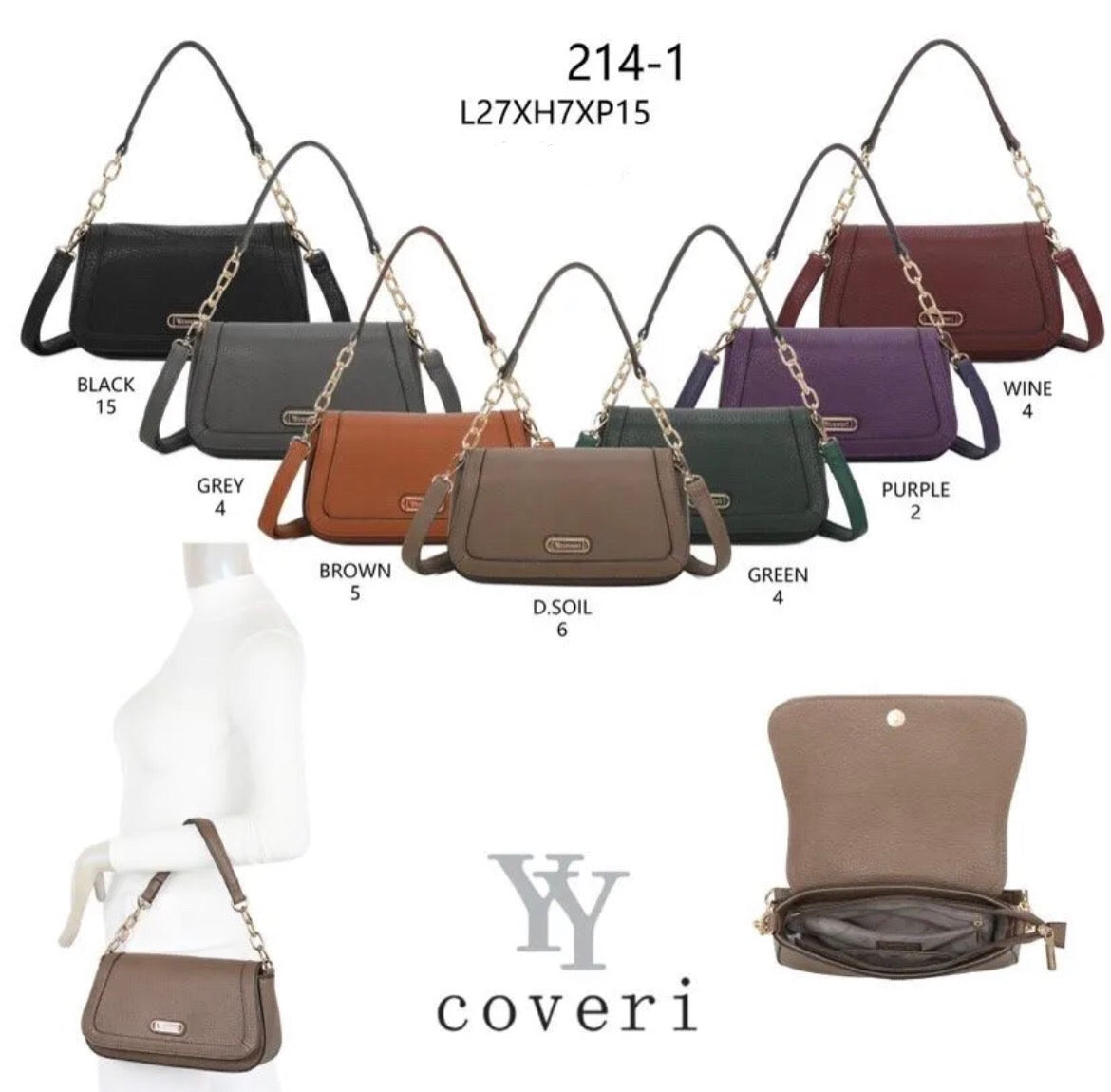 COVERI borsa 214-1 L27xH7xP15