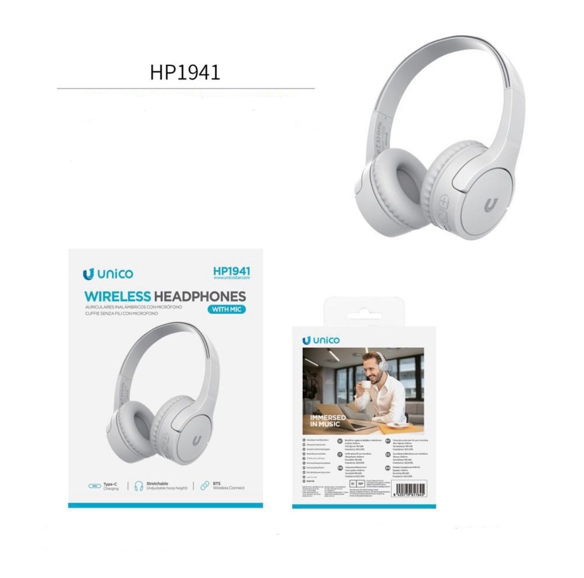 UNICO AURICOLARE BLUETOOTH bianco HP1941