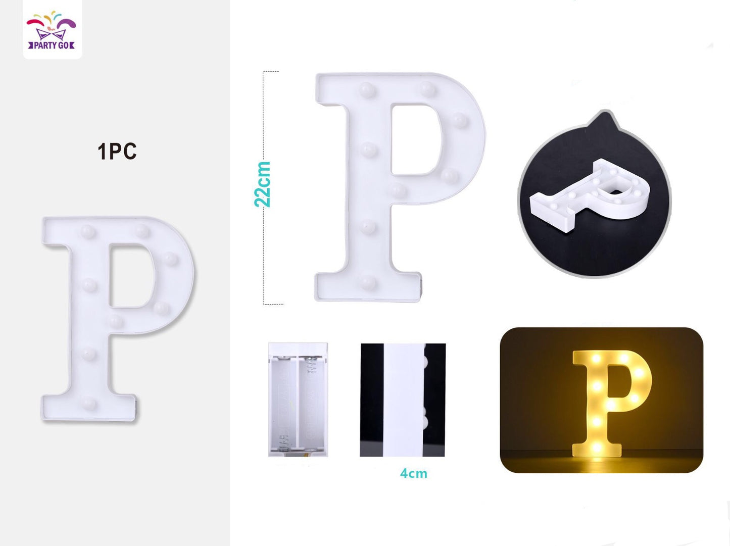 Lettera "P" 22cm