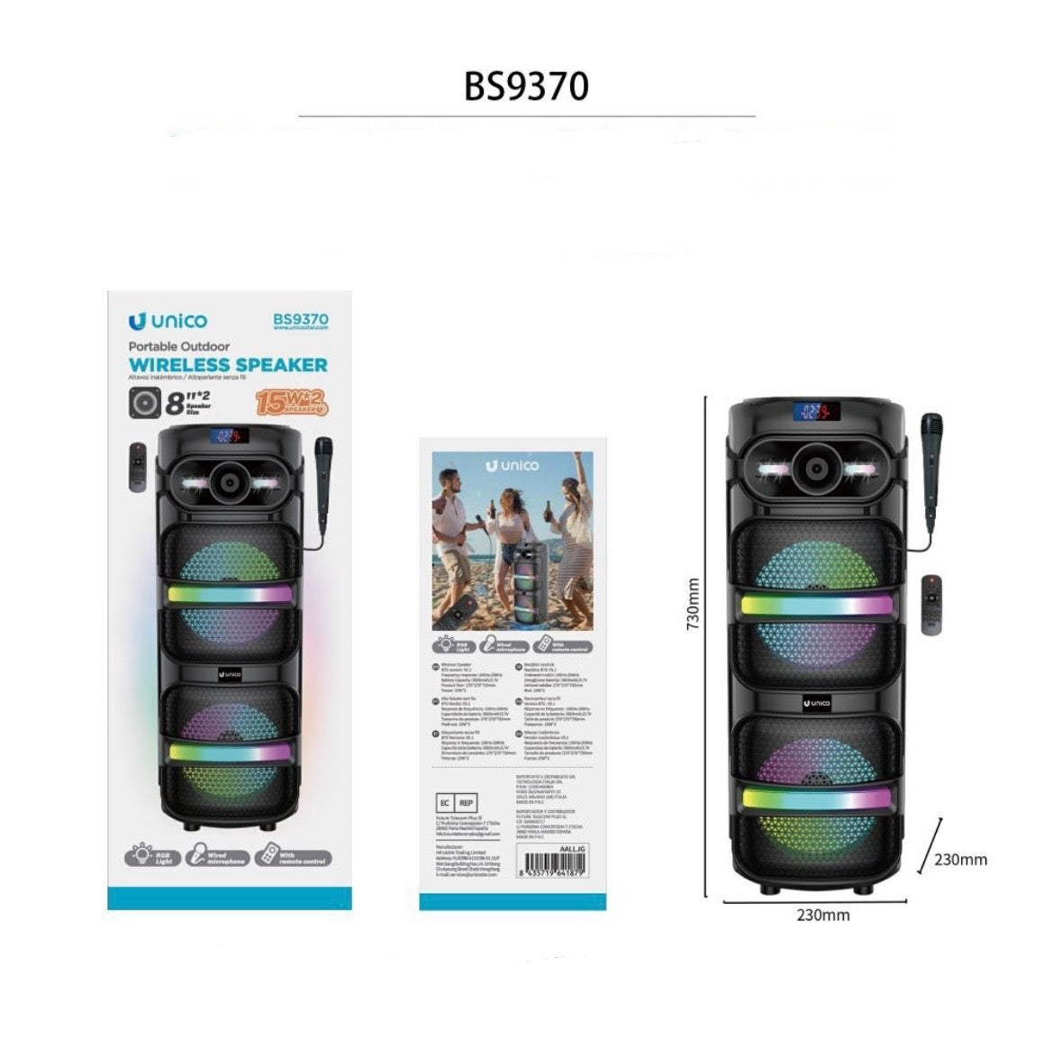 UNICO ALTAOPARLANTE Bluetooth BS9370