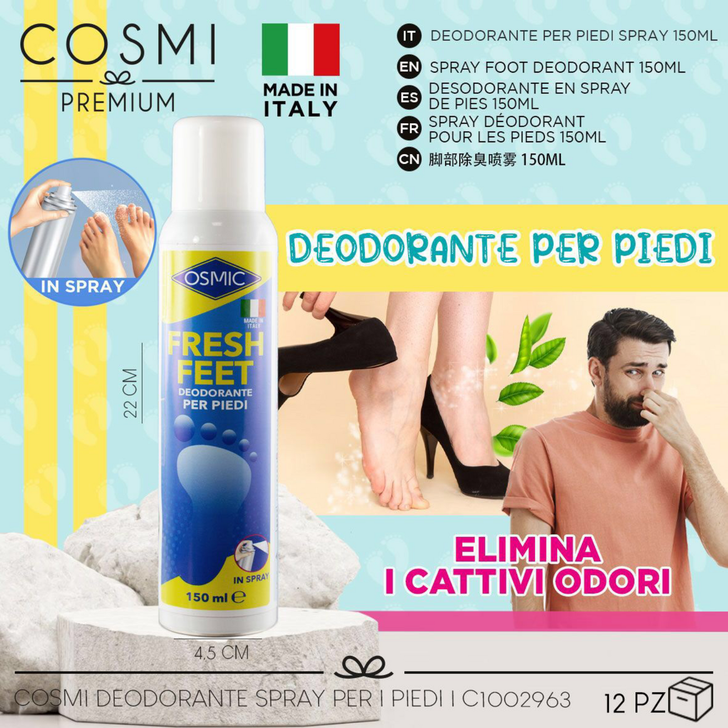 COSMI deodorante spray scarpe