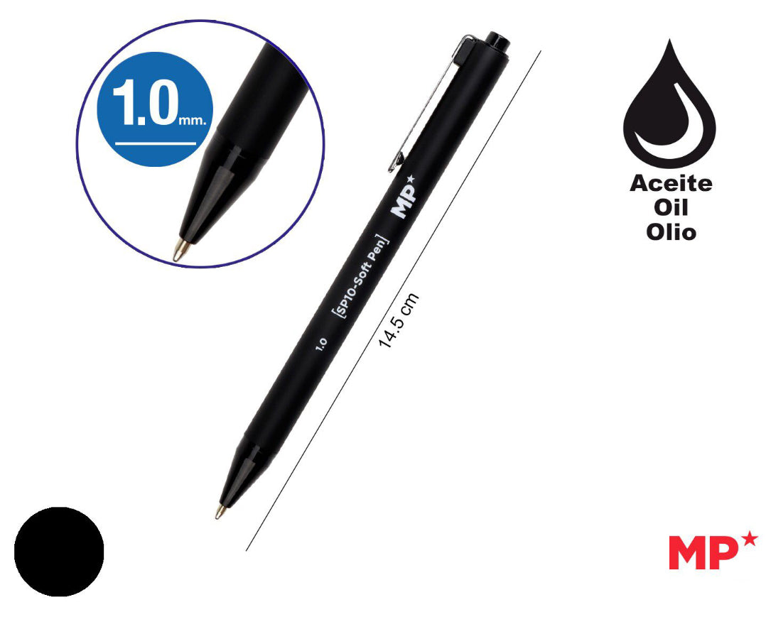 Penna a sfera ad olio (SP10) nero