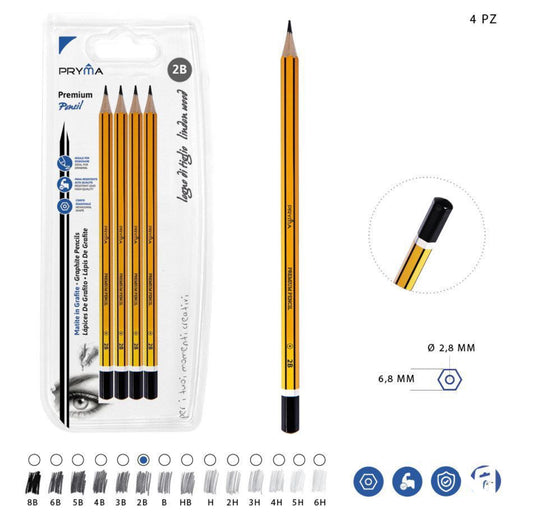 PRYMA  matita 2B 4pz