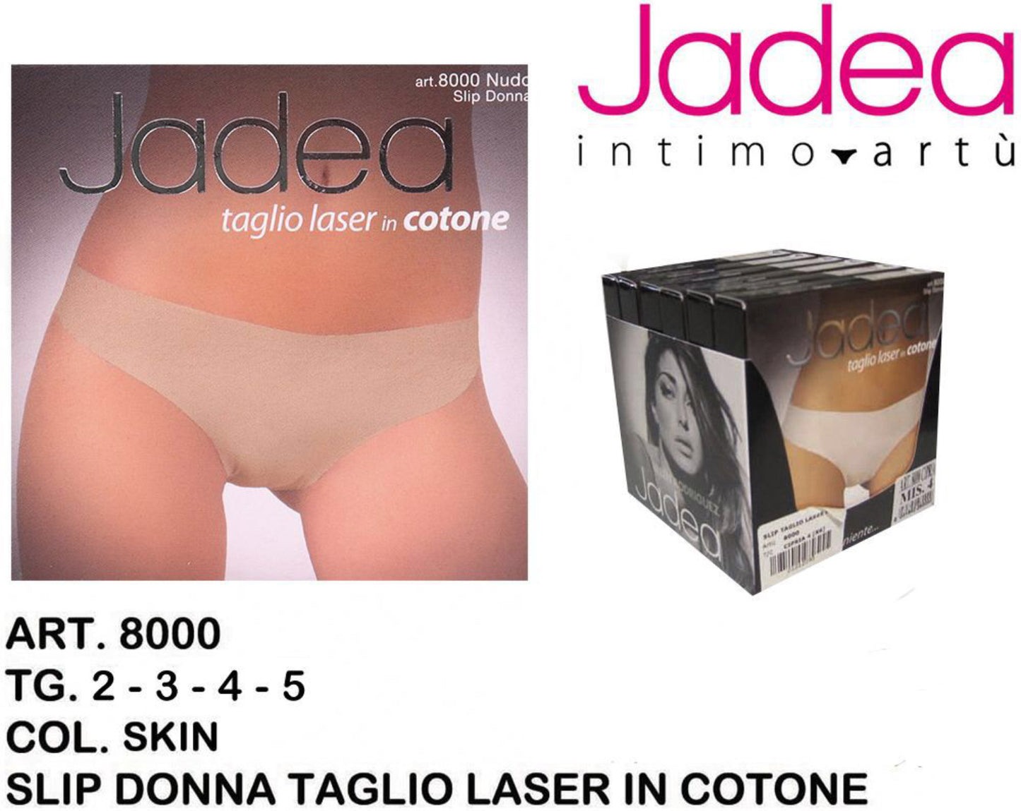 JADEA slip taglio laser cotone skin art.8000