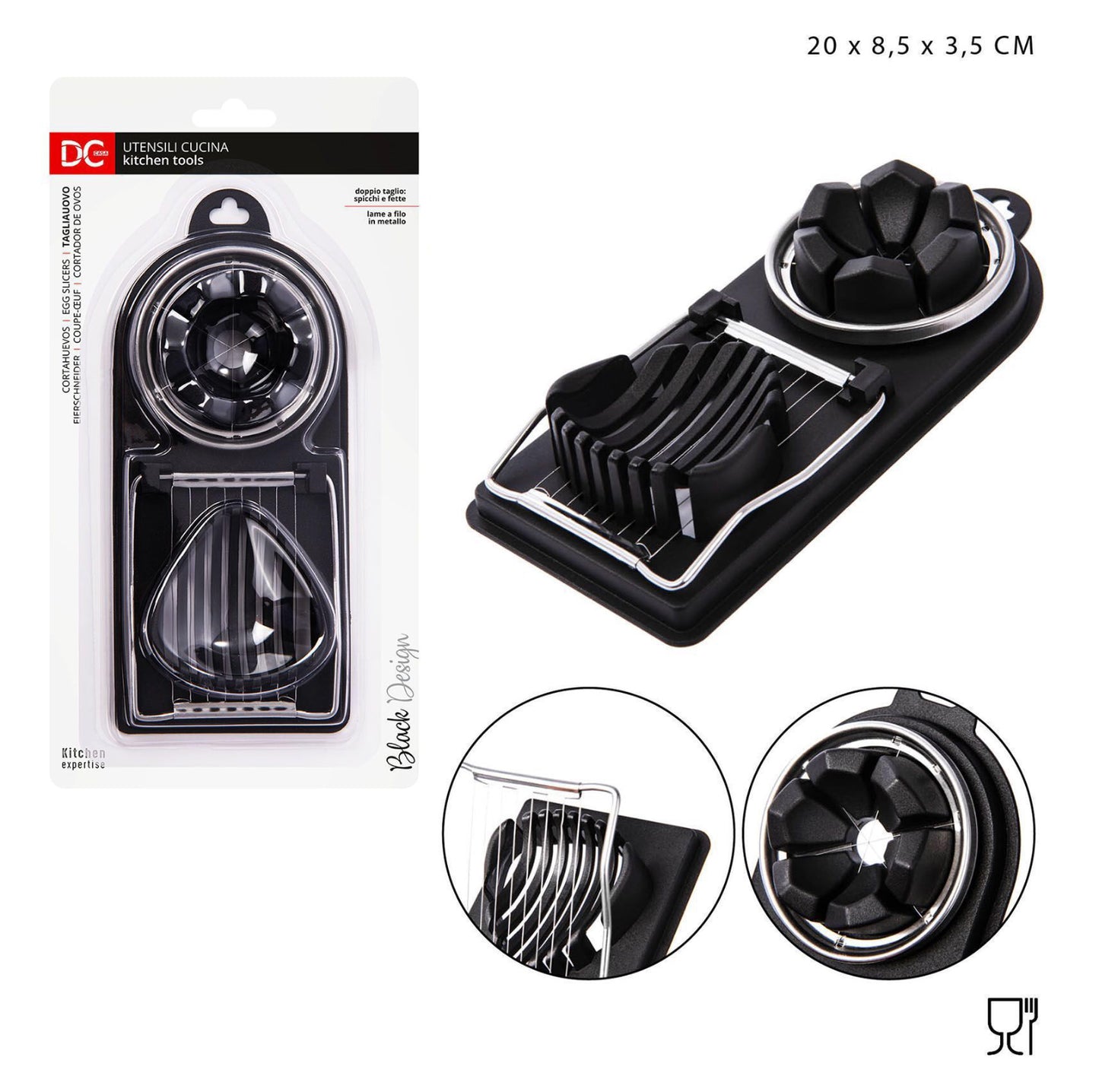 DC CASA L/BLACK tagliauova 20x8.5x3.5cm