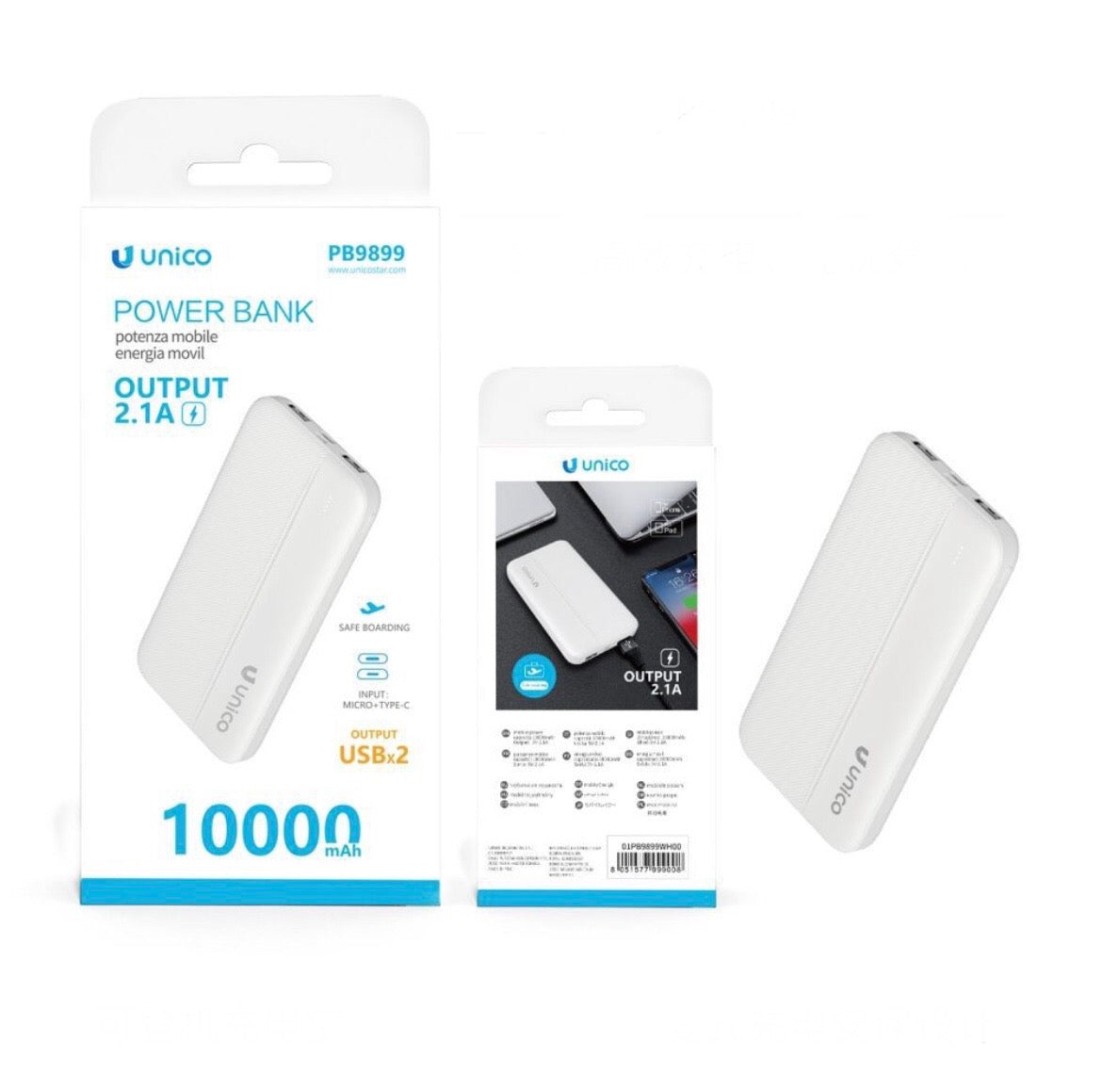 UNICO power bank 10000mAh 2usb PB9899