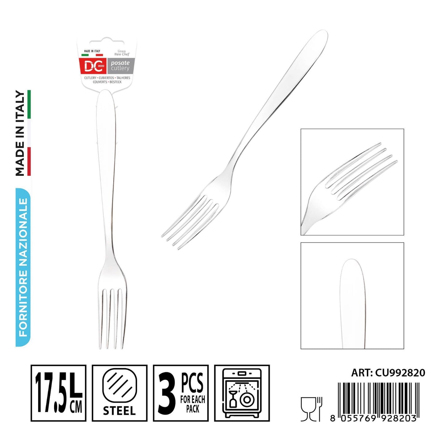 DC CASA forchetta frutta 17.5cm 3pz