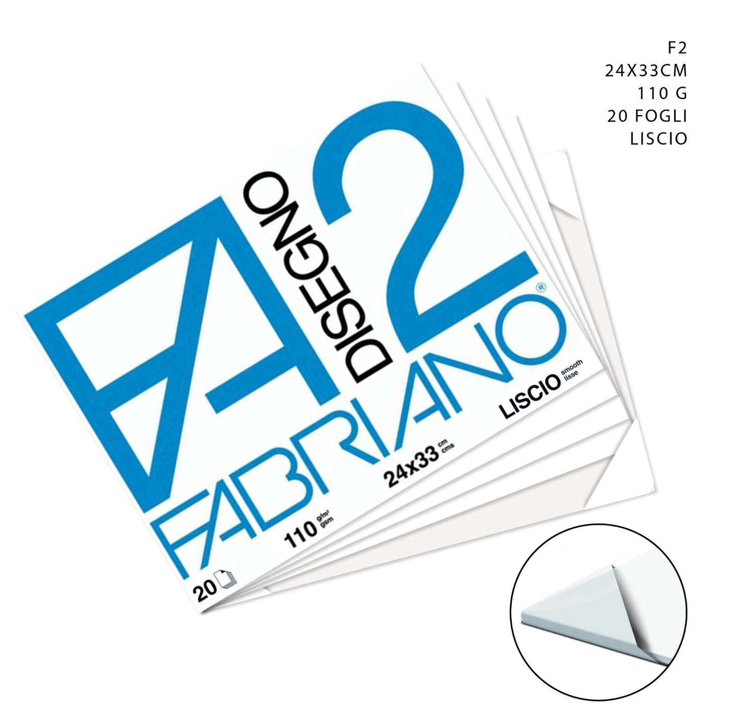 Fabriano album f2 liscio 24x33cm 110g/m
