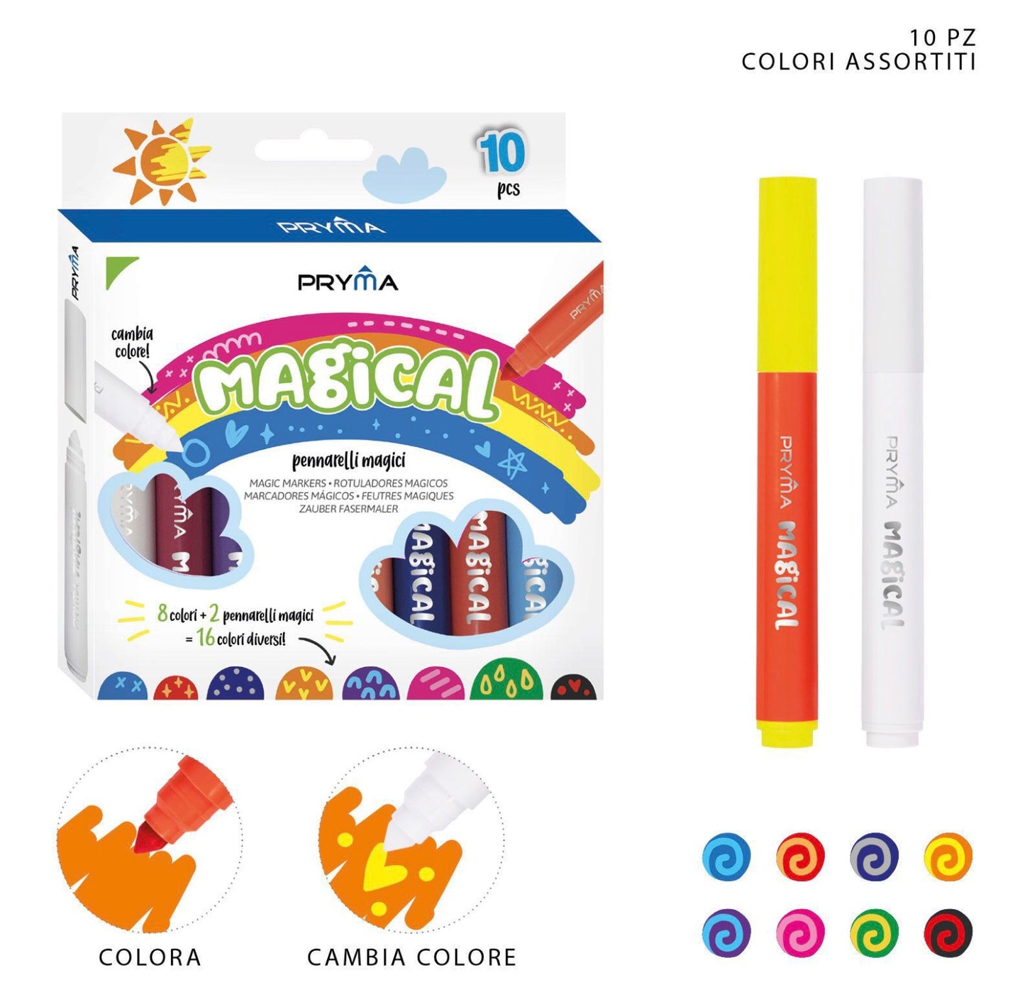 PRYMA pennarelli magical da 10