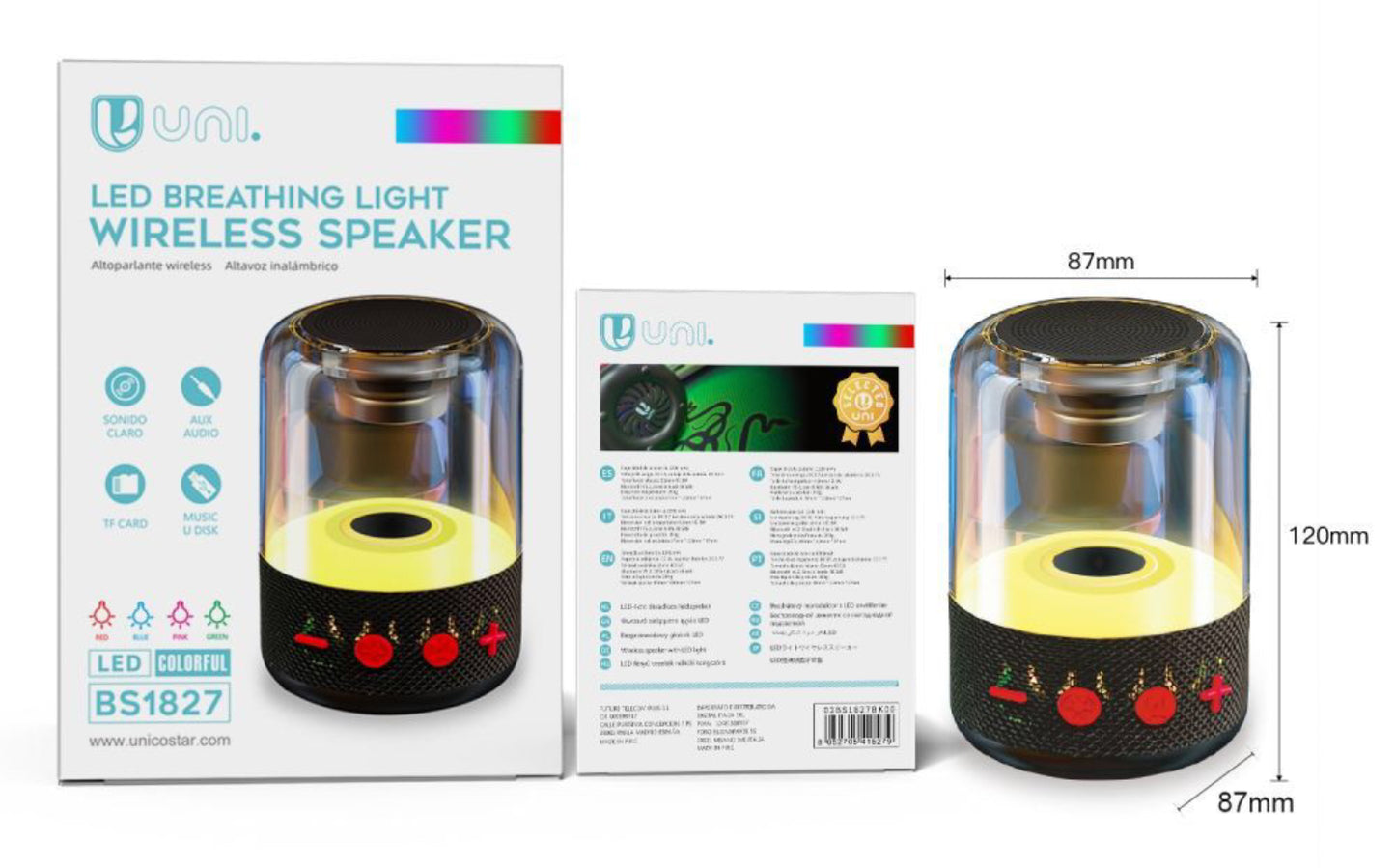 UNICO uni-Led wireless speaker BS1827
