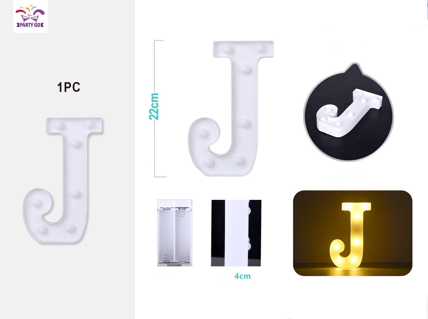 Lettera "J" 22cm