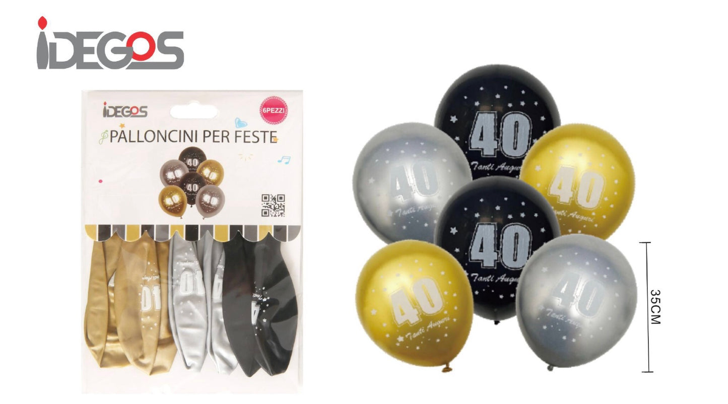 PALLONCINI per feste 40 6pz