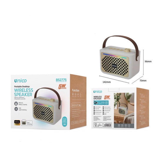 UNICO Bluetooth speaker square 5W portatile BS2775