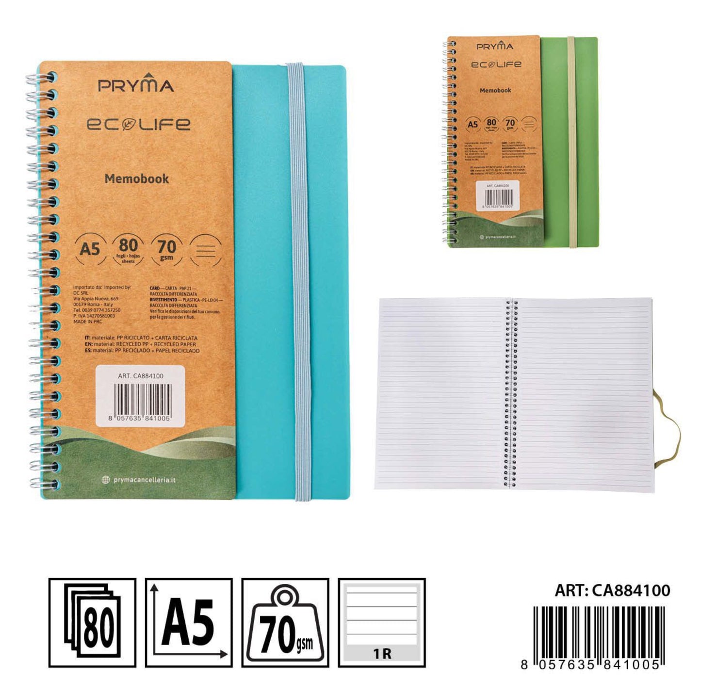PRYMA memobook anello A5 80ff 1R