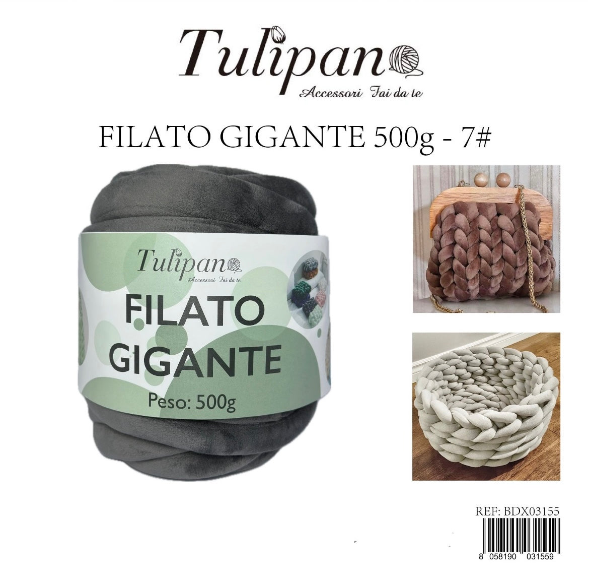 FILATO gigante 500g 7# velluto