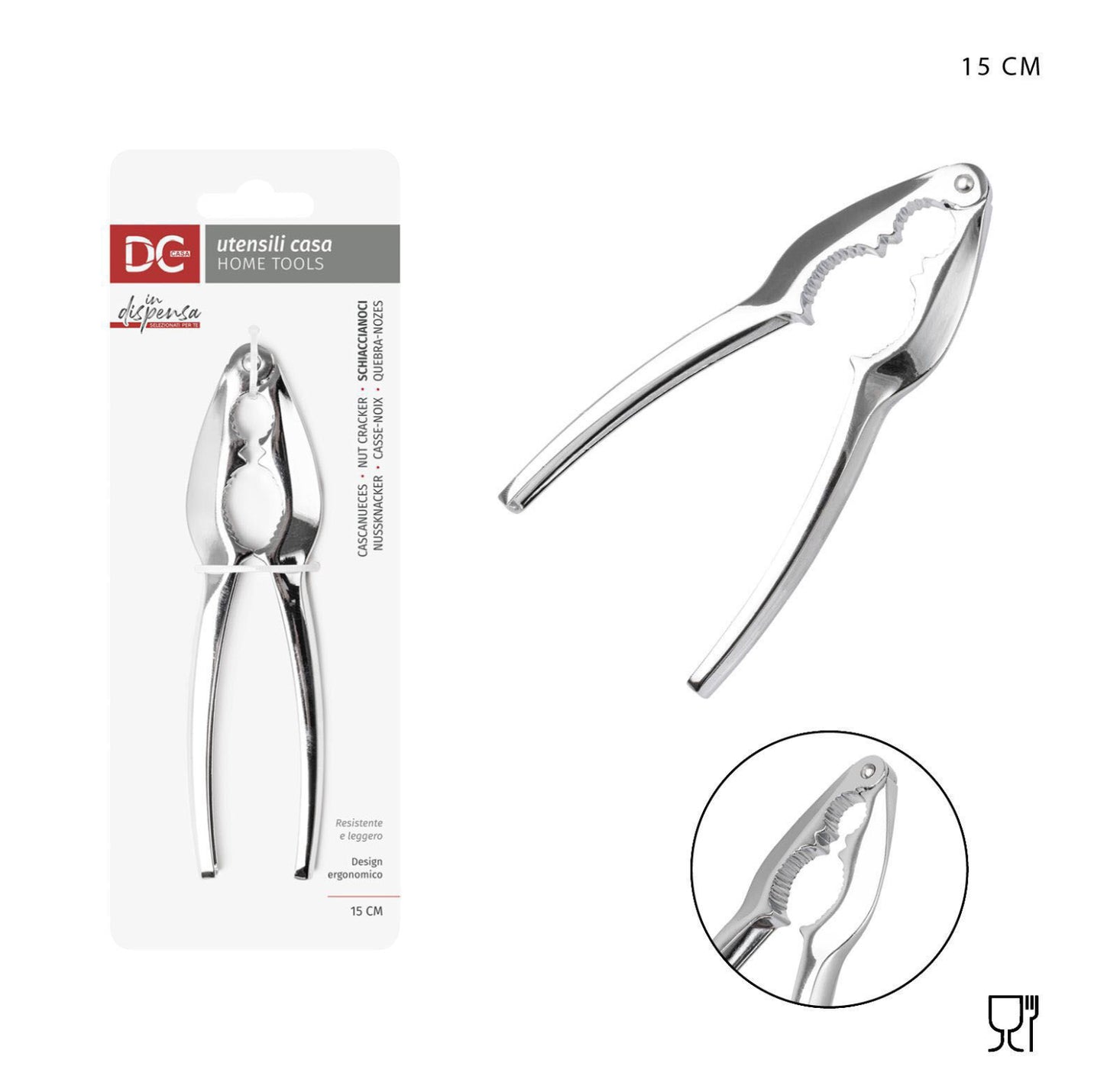 DC CASA schiaccianoci metallo 15x4x1.2cm