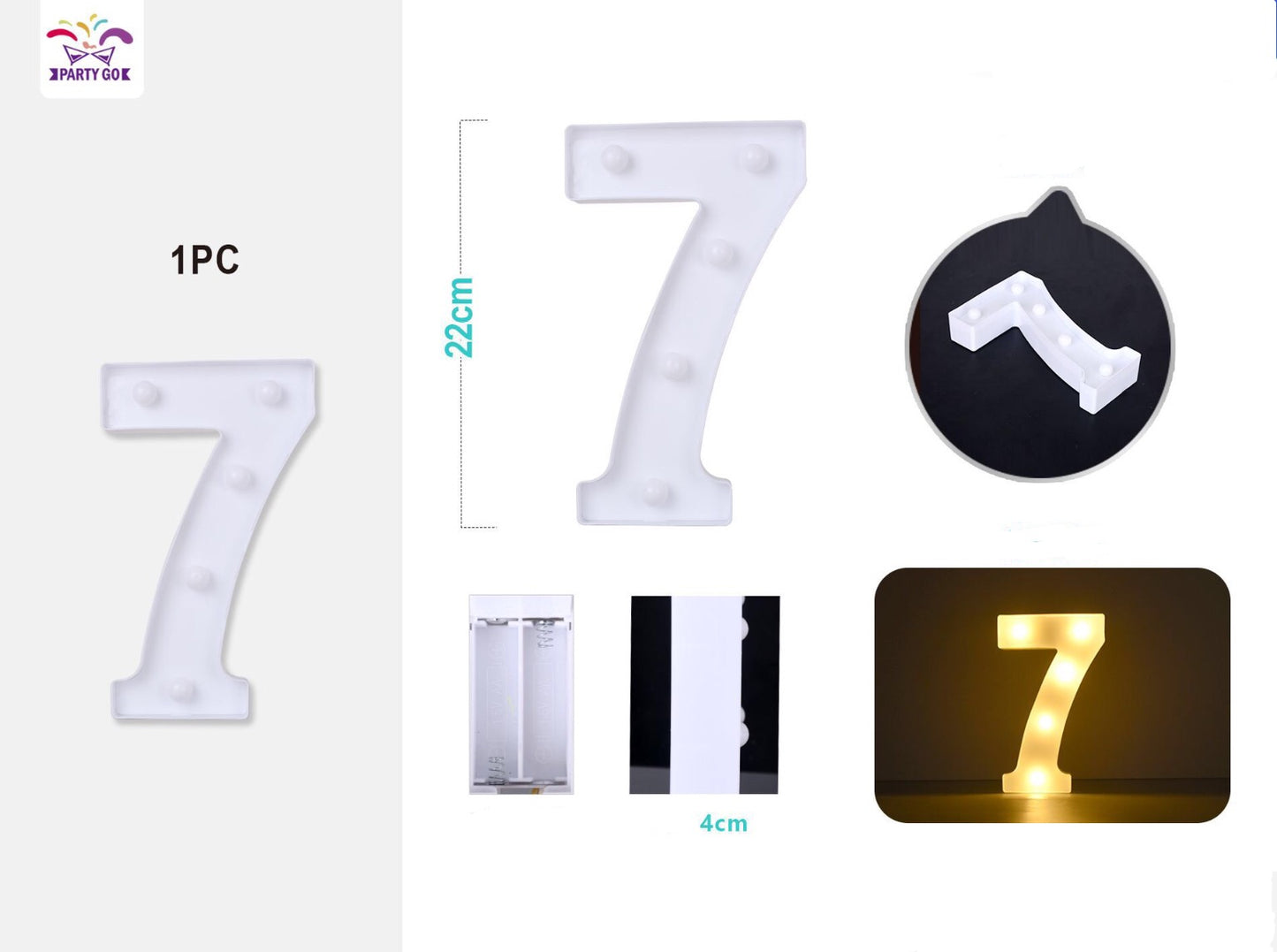 Numero "7" 22cm