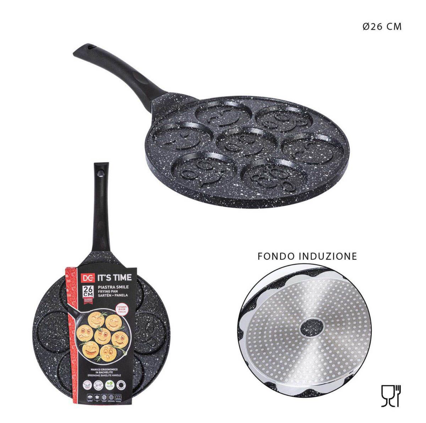 DC CASA L/ITS time Padella.pancake induzione 26cm emoticon