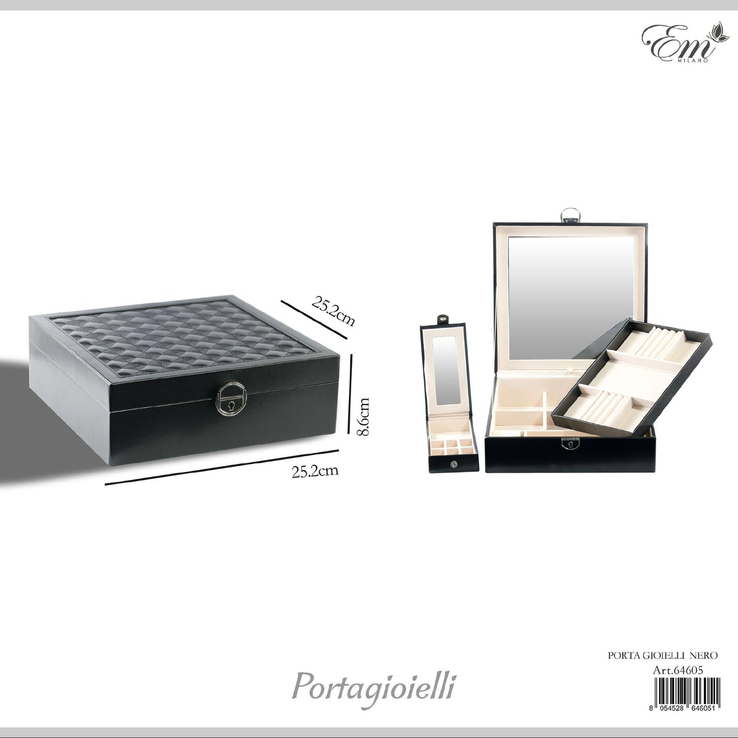 Portagioielli nero art.64605