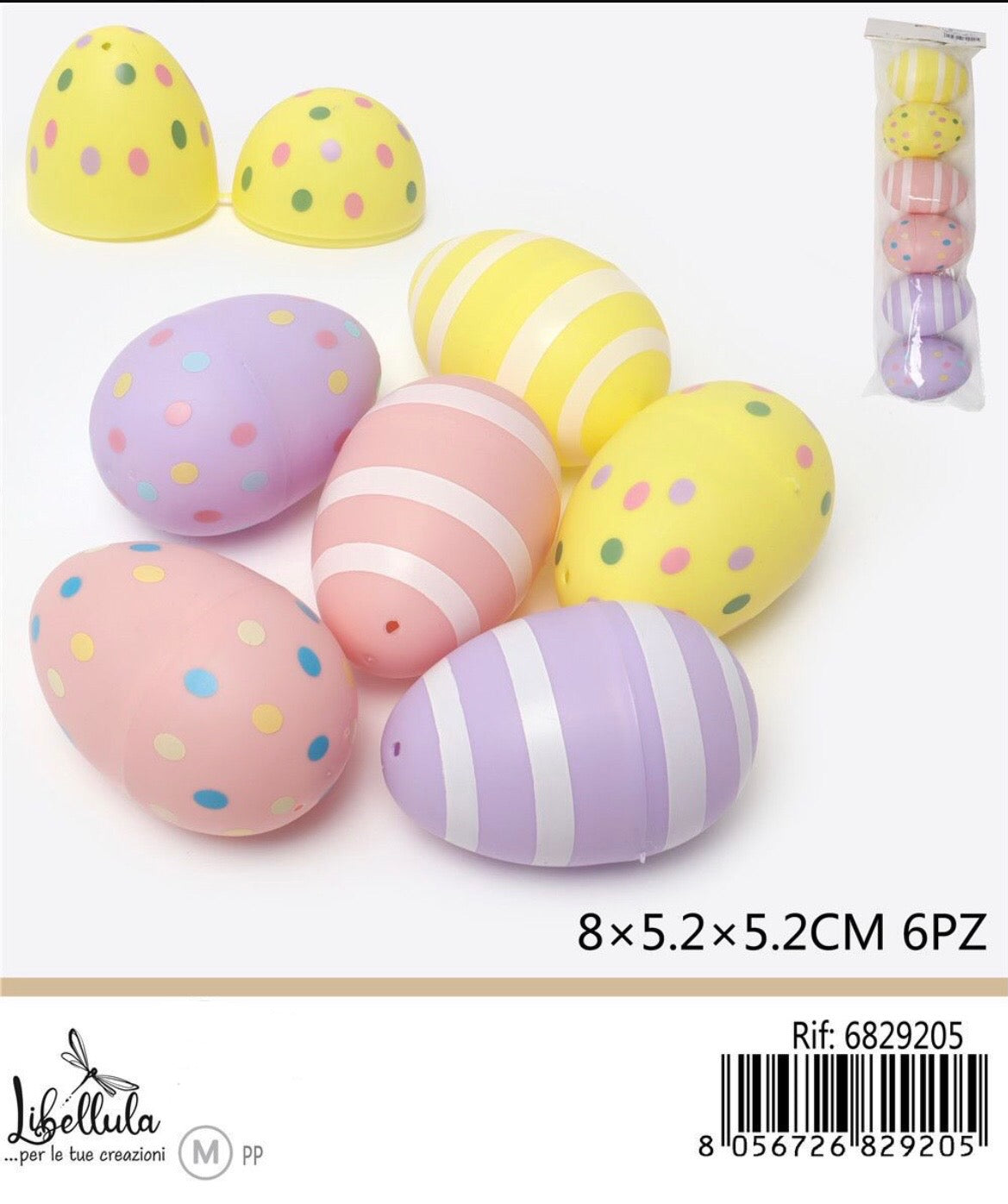 UOVA decorative 8x5.2x5.2cm 6pz