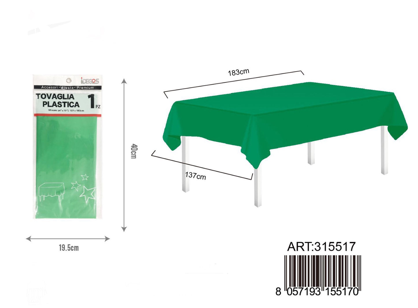 TOVAGLIA plastica 137x183cm