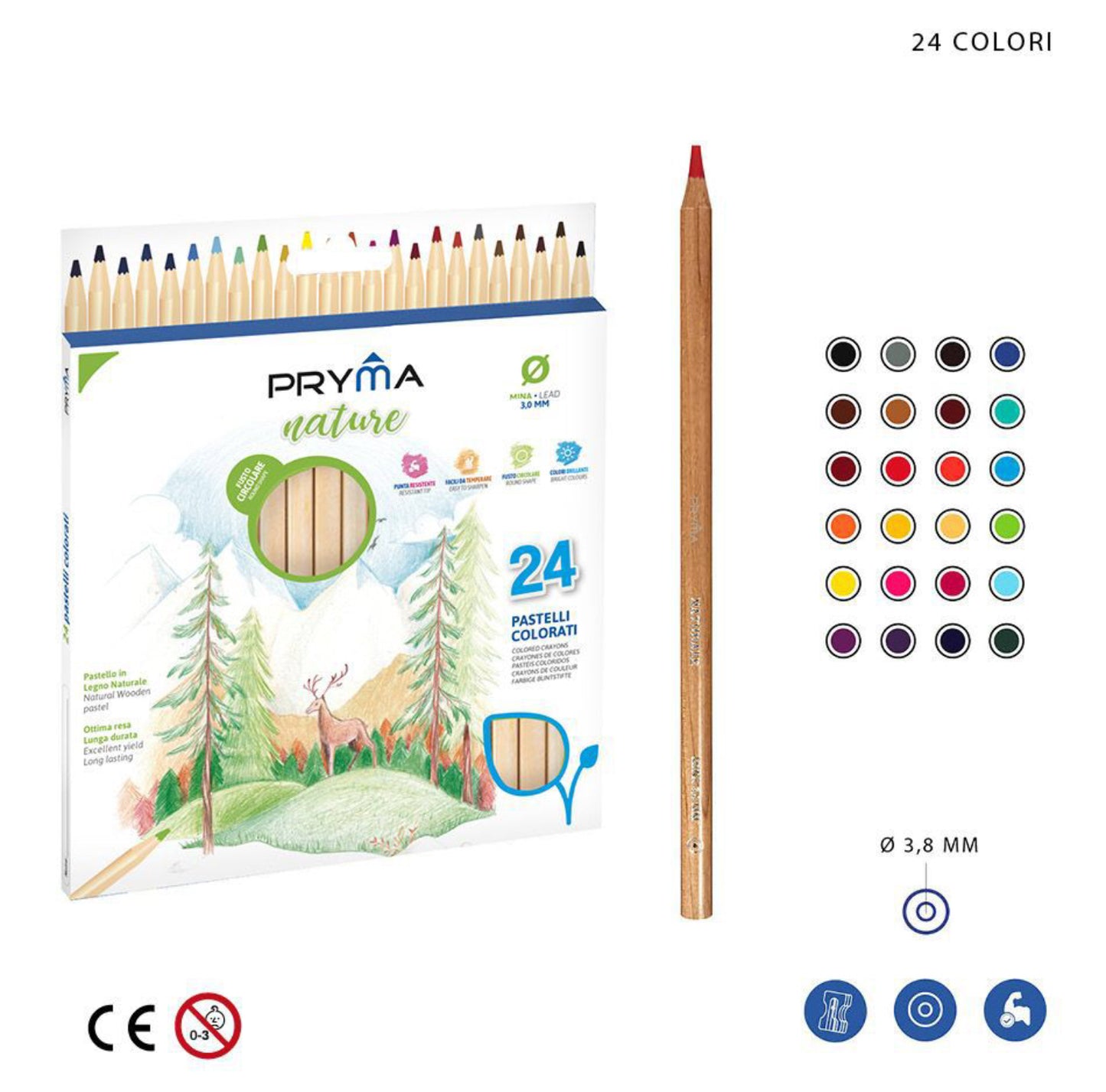 PRYMA NATURA pastelli da 24
