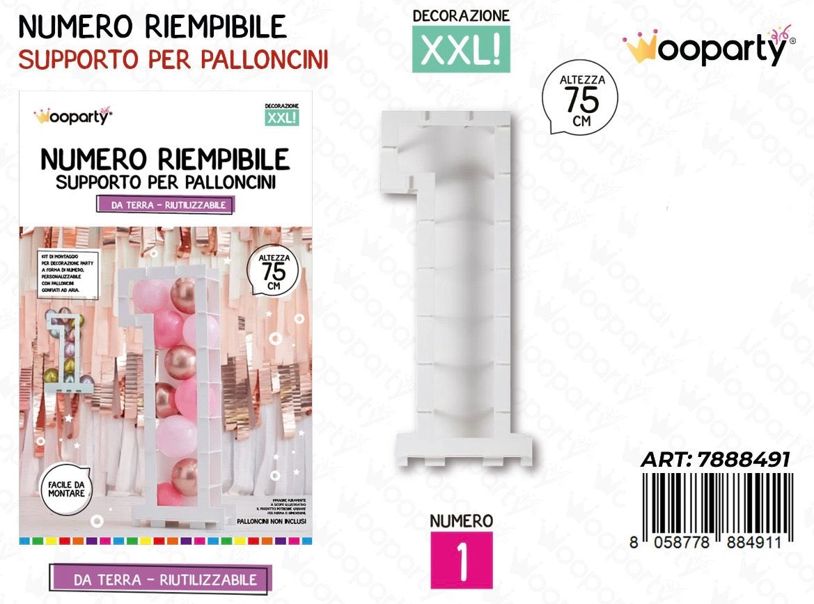 NUMERO riempibile 1 75cm