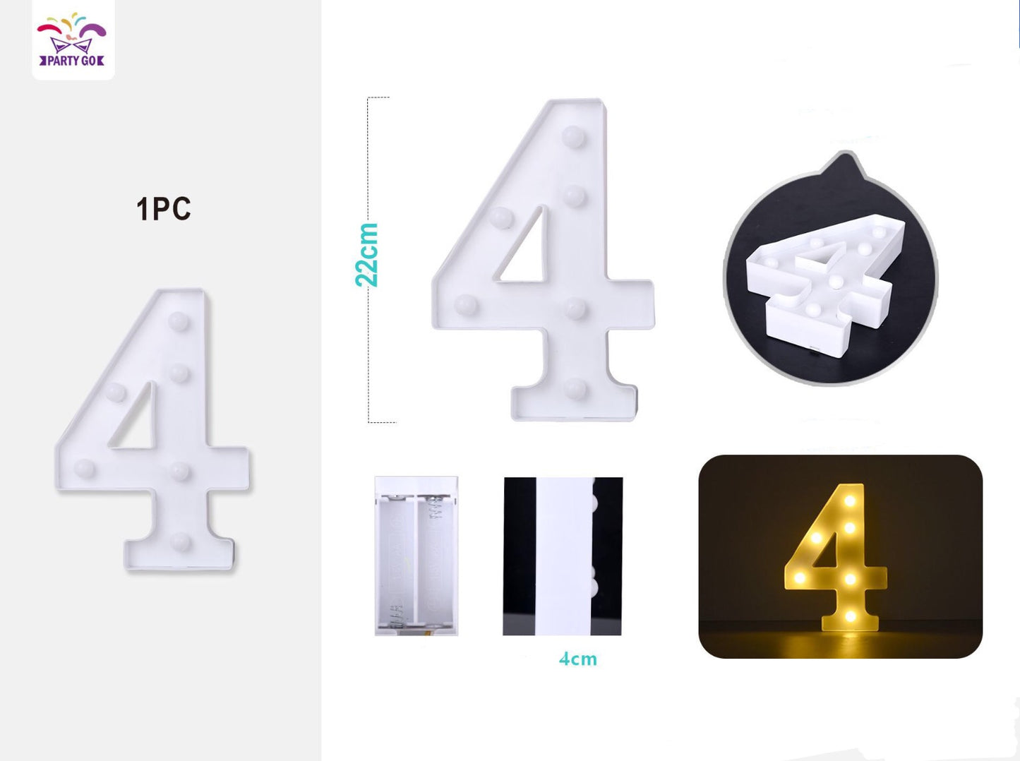 Numero "4" 22cm