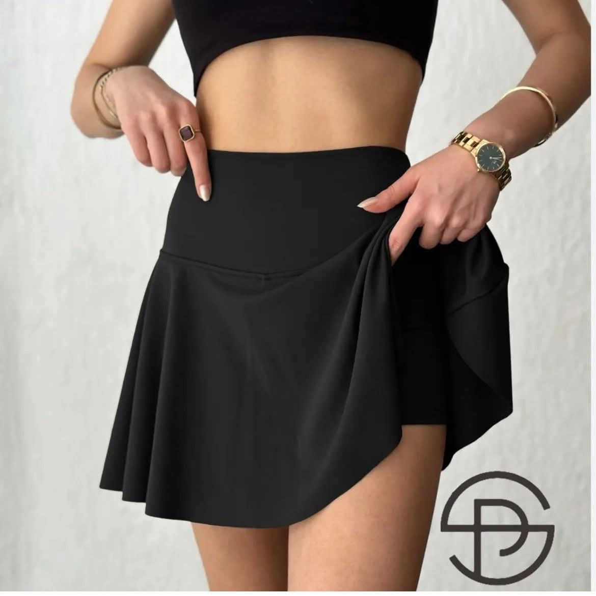 PANTALONI con gonna in seta ghiacciata