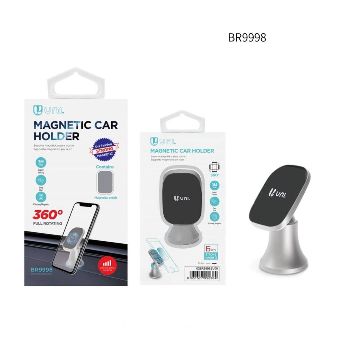 UNICO SUPPORTO MAGNETICO PER AUTO DA CRUSCOTTO BR9998