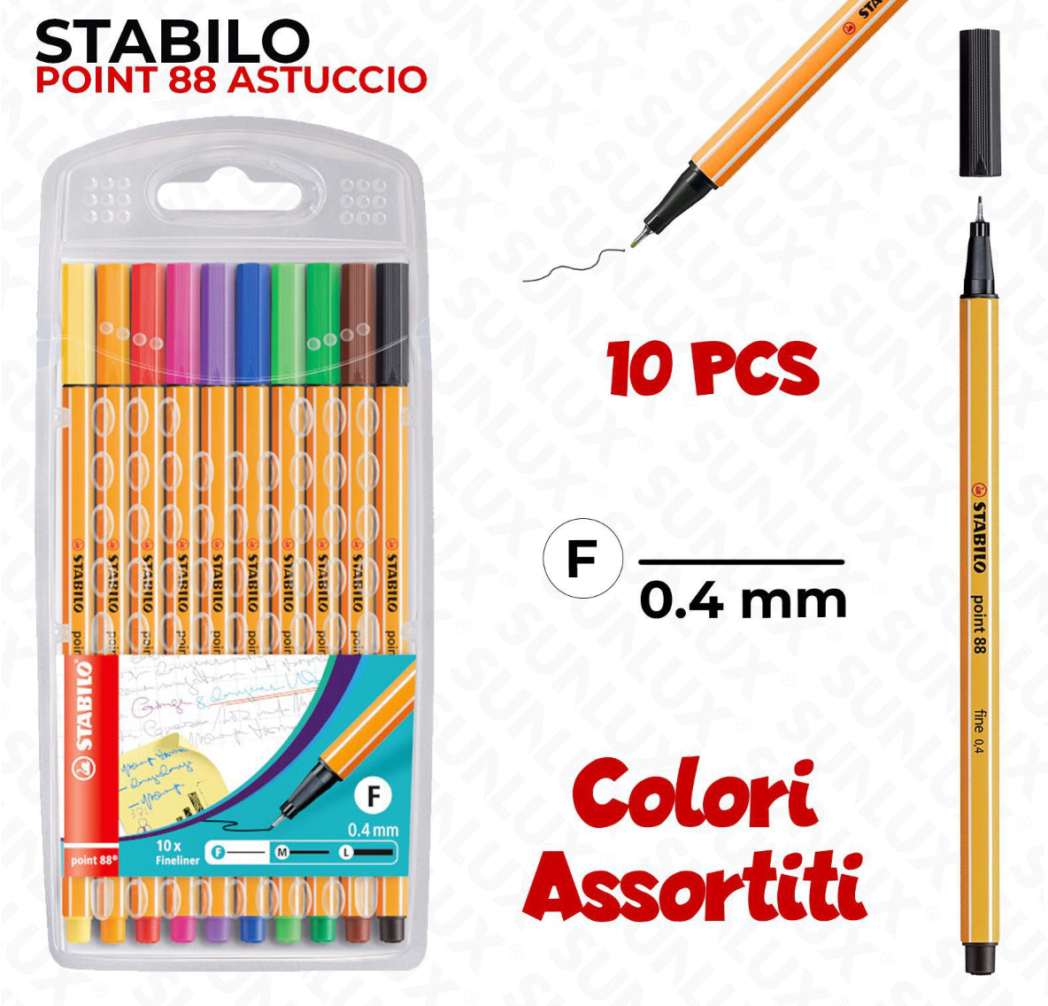 STABILO fineliner point 88 0,4mm 10pz