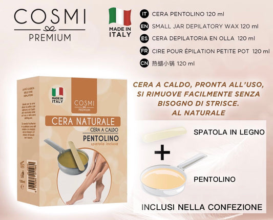 COSMI cera naturale con pentolino microonde