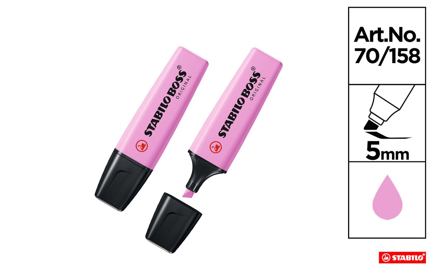 Stabilo evidenziatore pastel colore fuscia