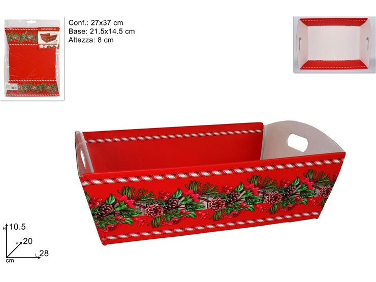 NATALIZIA vassoio cartoncino 28x37xH8cm