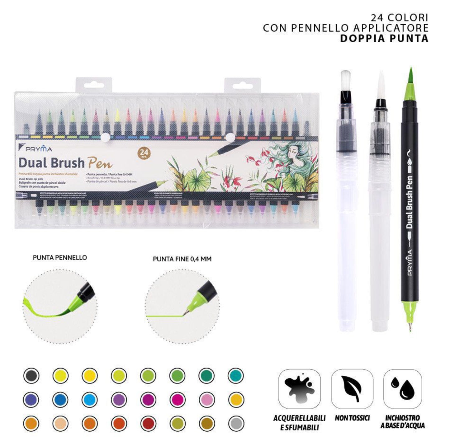 PRYMA Dual brush Pen 24 Doppia punta