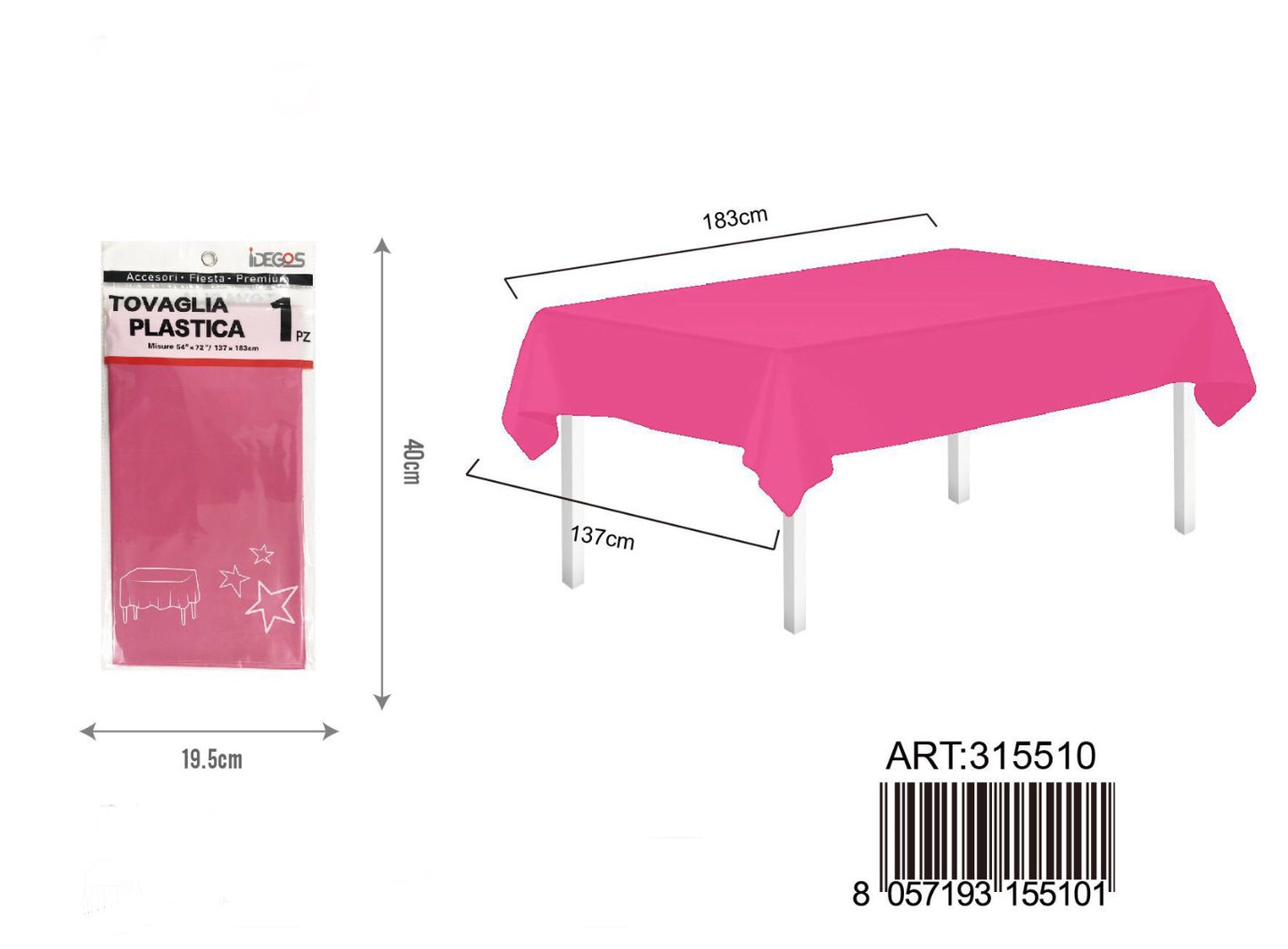 TOVAGLIA plastica 137x183cm