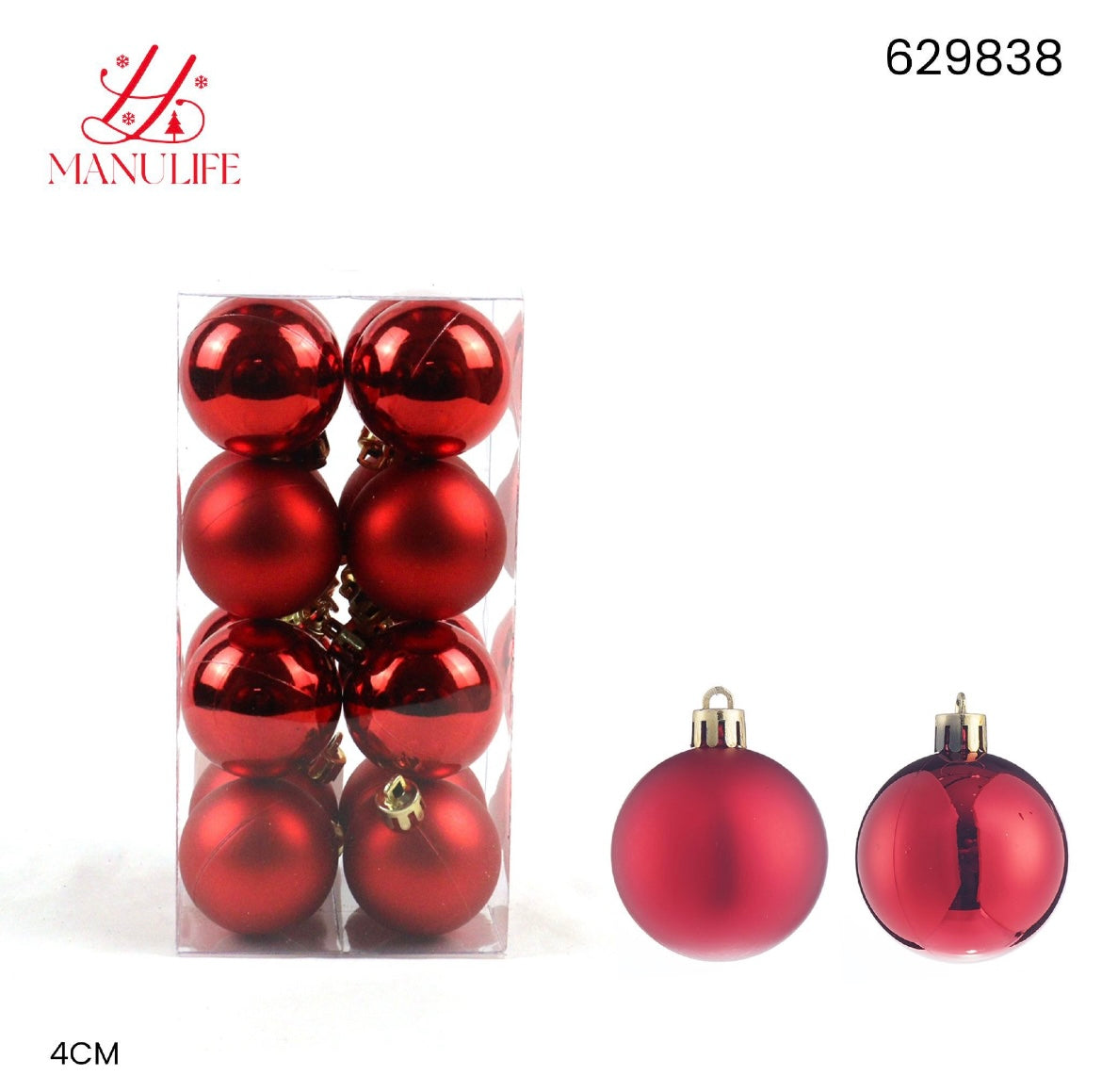 NATALIZIA palline di natale 24pz 4cm