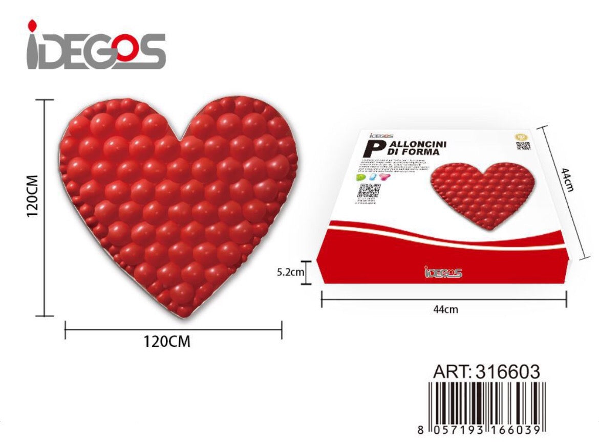 SAN VALENTINO palloncini in forma cuore rosso