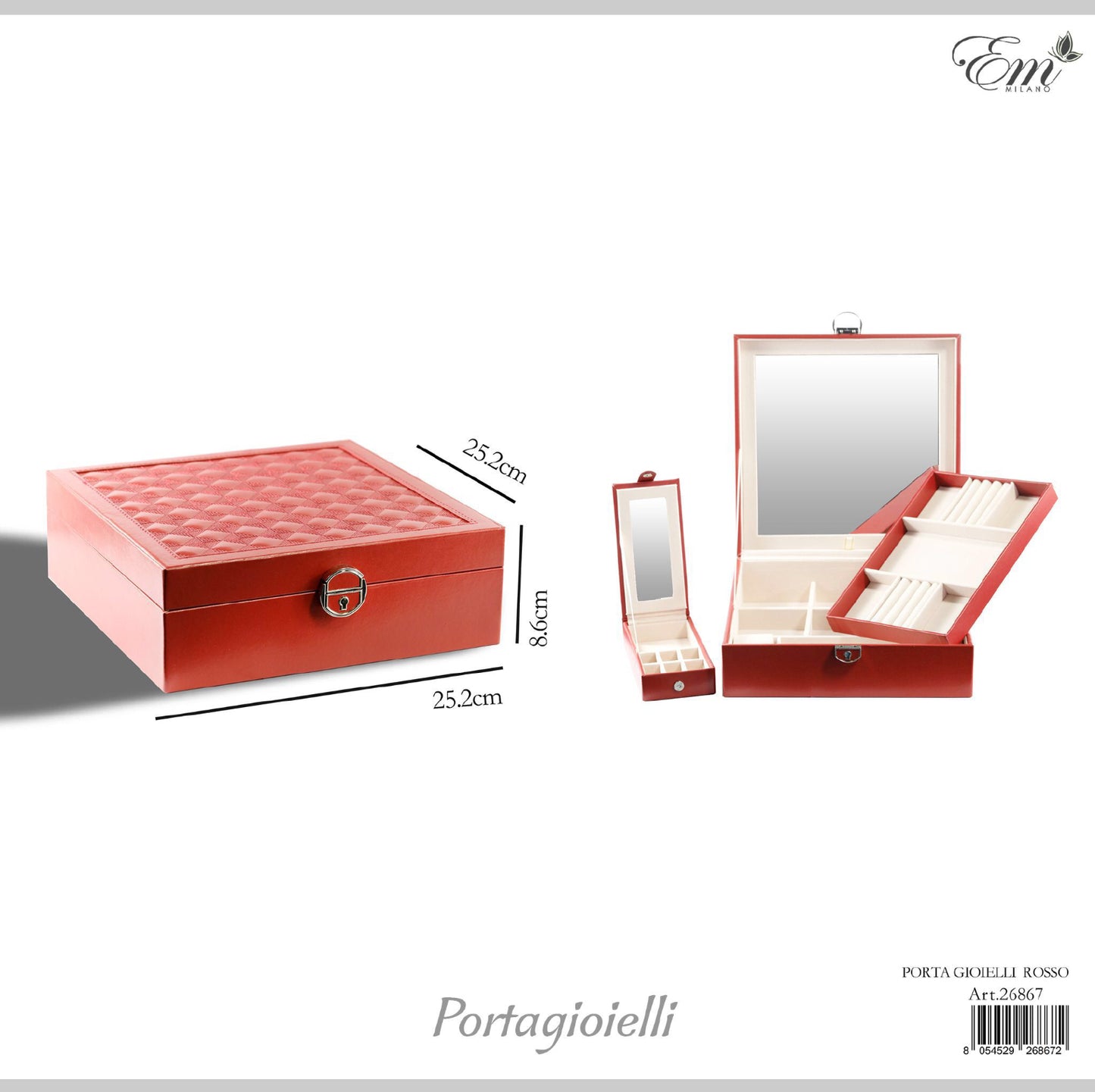 Portagioielli rosso art.26867