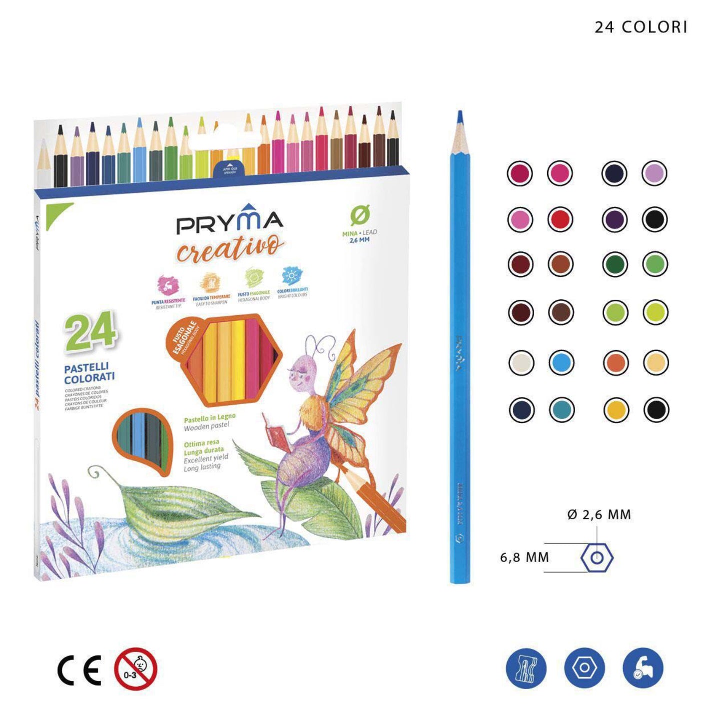 PRYMA creativo pastelli da 24