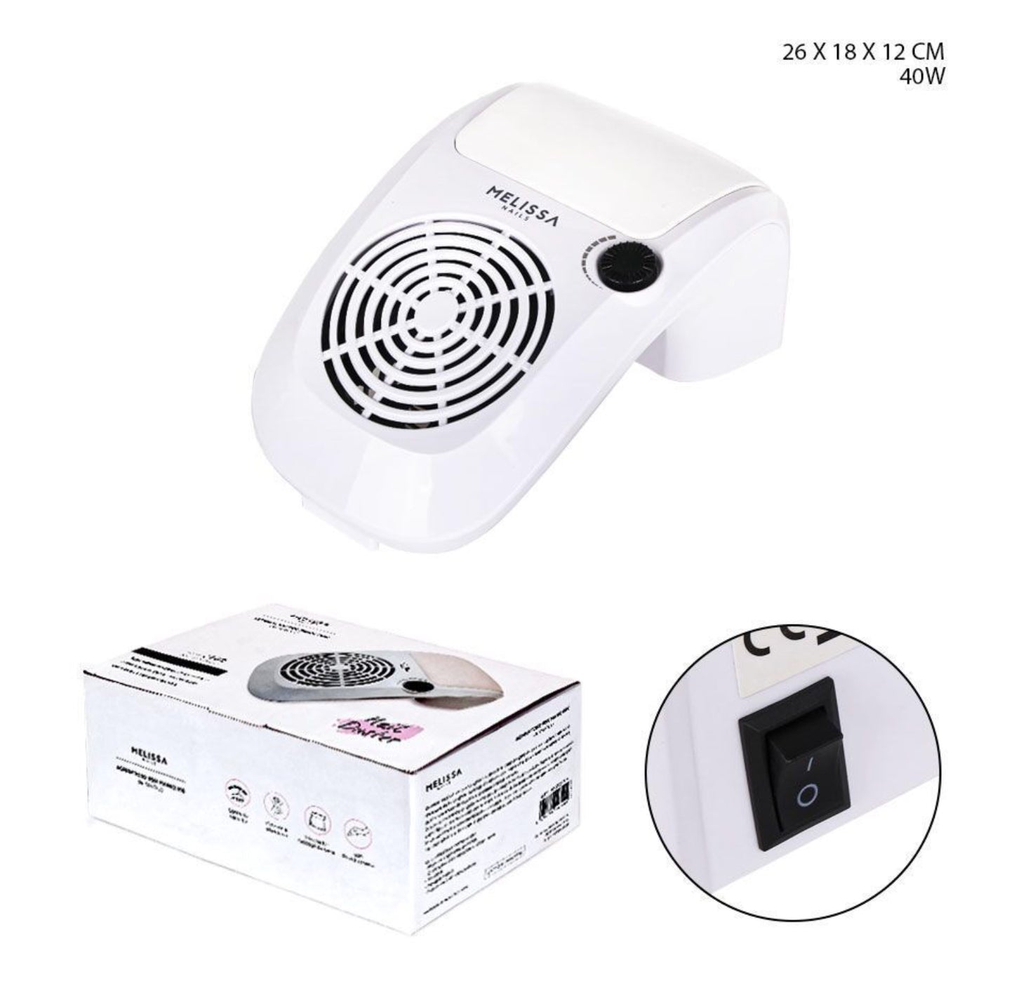 Melissa aspiratore professionale unghie 1 ventola