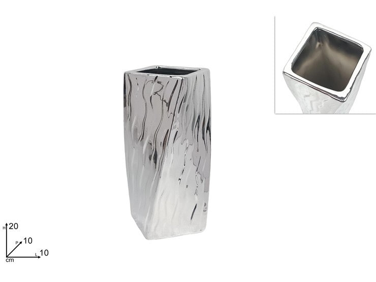 NATALIZIA vado eramica 20cm argento