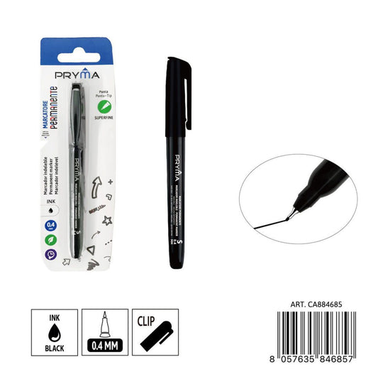 PRYMA marcatore permanente punta S 0.4mm nero
