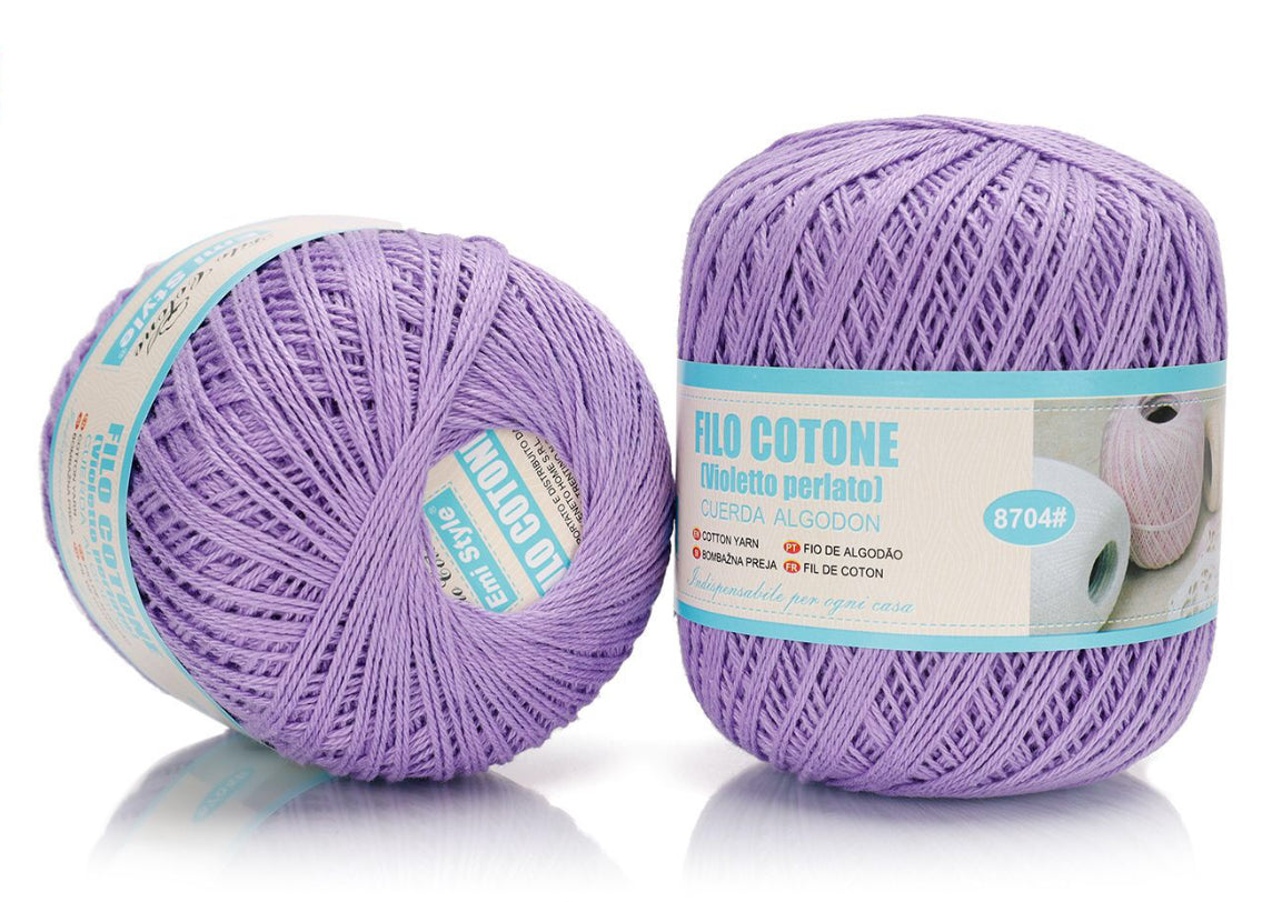 Filo cotone VIOLETTO PERLATO 50g/150m