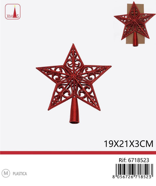 NATALIZIA puntale albero stella 19x21x13cm