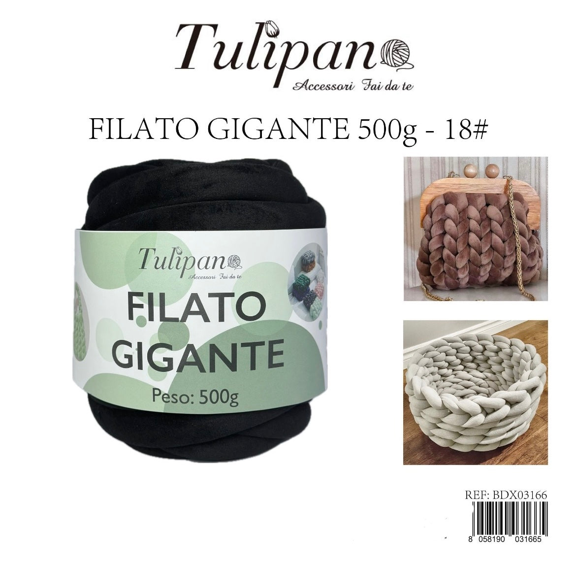 FILATO gigante 500g 18# velluto