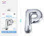 Palloncino mylar argento 40cm lettera P