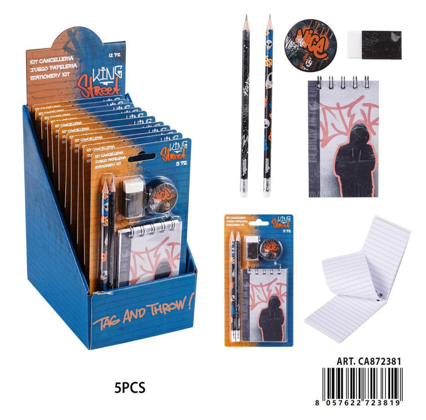 PRYMA L/street memopad 40ff+temperino+matita+gomma